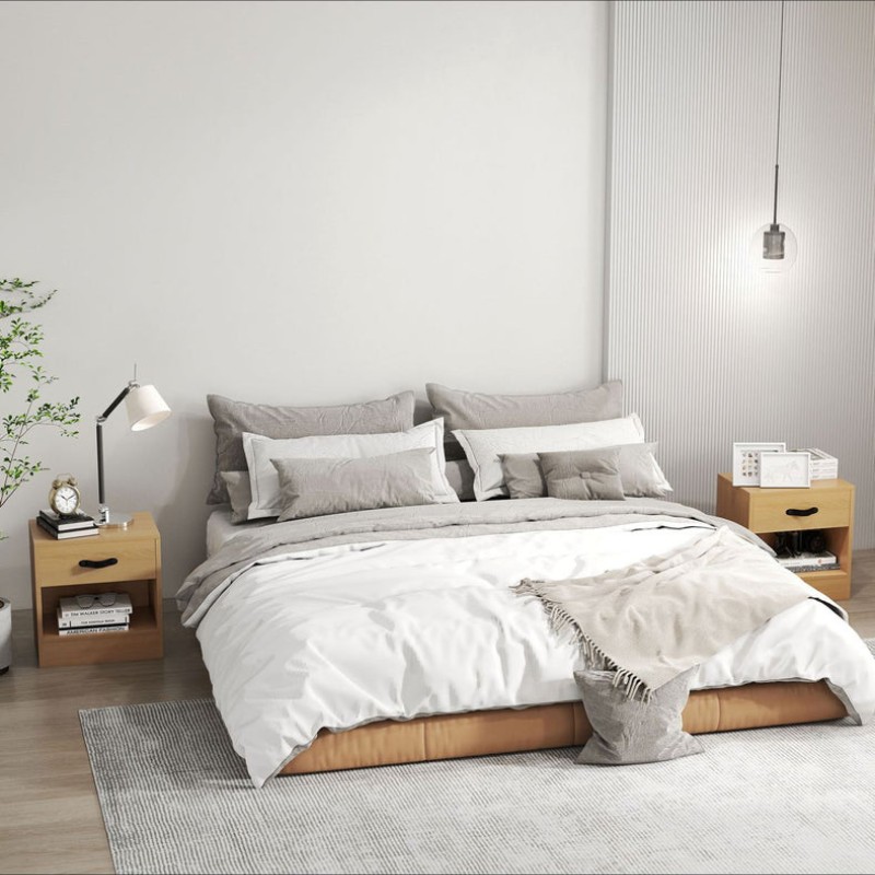 Pack de 2 Tables de Chevet avec Tiroir et Compartiment Ouvert pour Salon