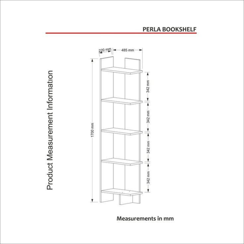 Bibliothèque à étagères de rangement - OPAC - 162cm - Blanc bois Mdf