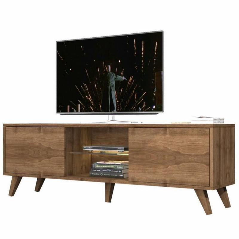 STAND TV PRONTO 180cm Noyer Meuble TV