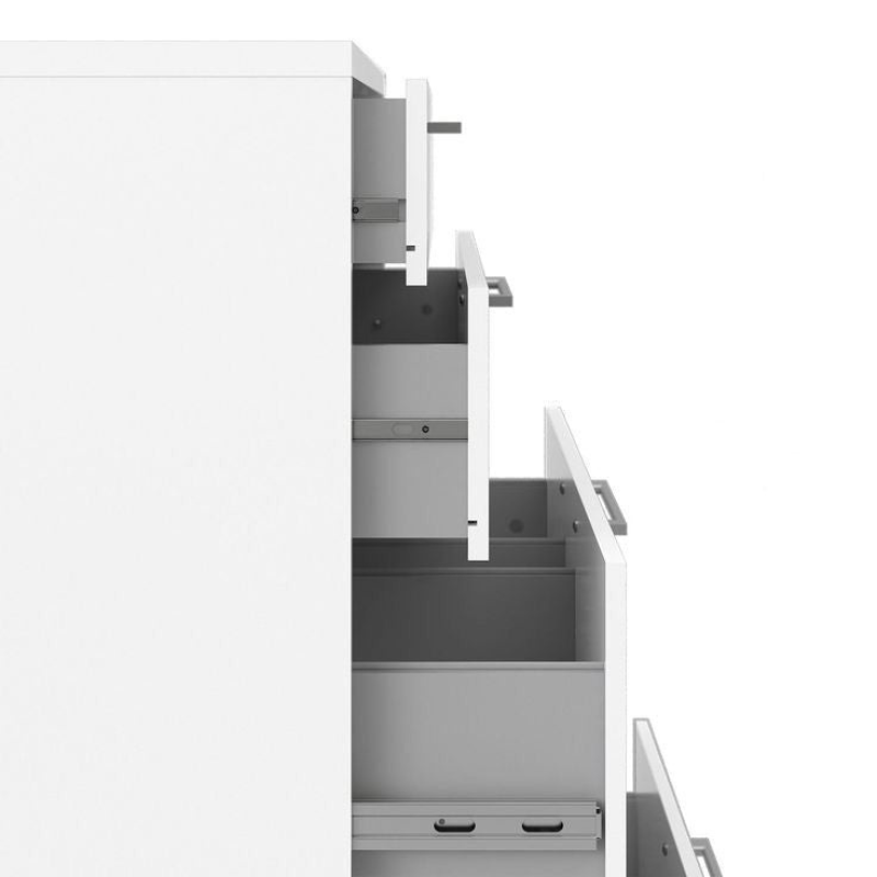 Table Sous le bureau de travail - Blanc 4 tiroirs bois MDF