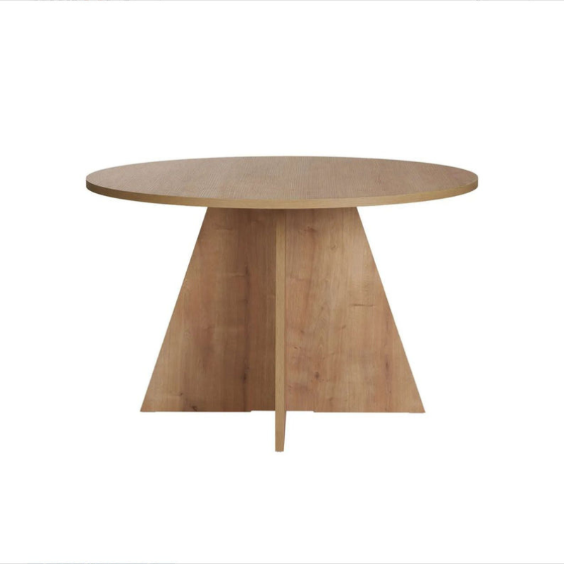 Table à manger ronde - Ø120 cm (Noir / Chêne / Noyer)