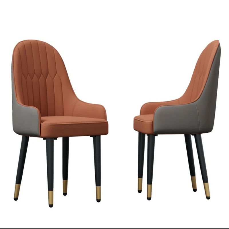 Chaise de Salle à Manger en Cuir Rembourré — Dossier Haut & Siège Souple | Design Premium