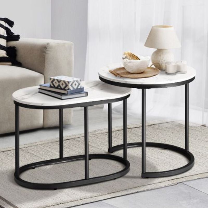 Ensemble de tables de salon Maria empilables (2 pièces)