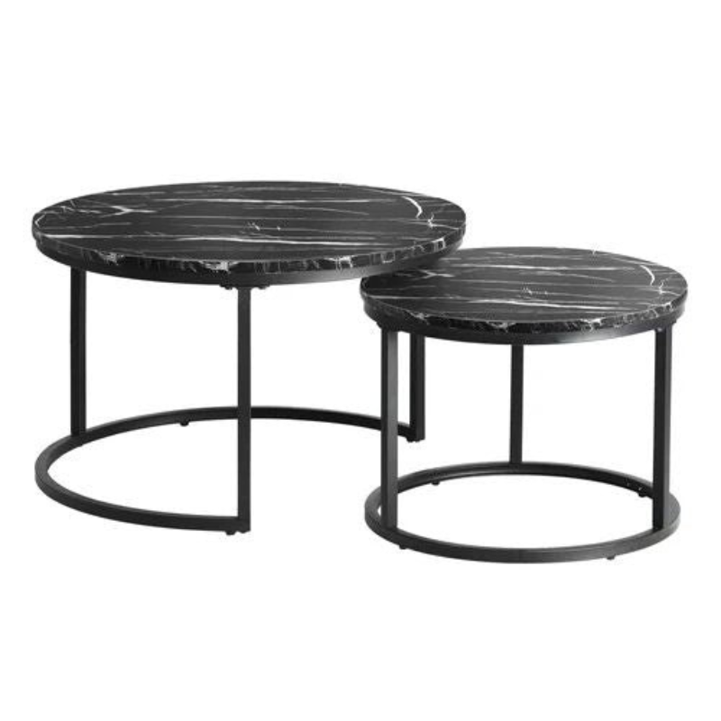 Ensemble de tables de salon Johan empilables (2 pièces)