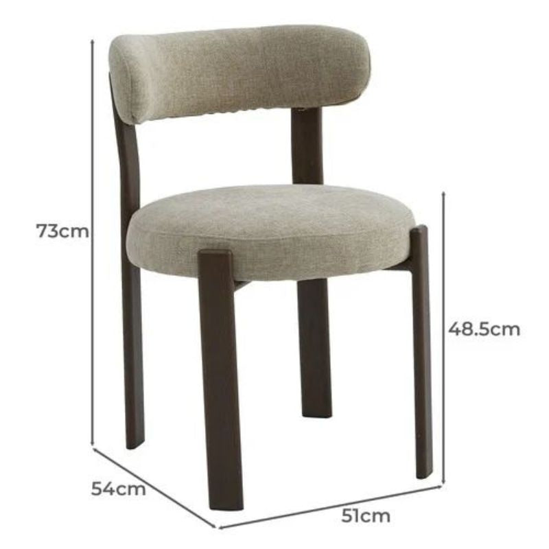 Chaises de salle à manger MIRAMAR en chenille (lot de 2)