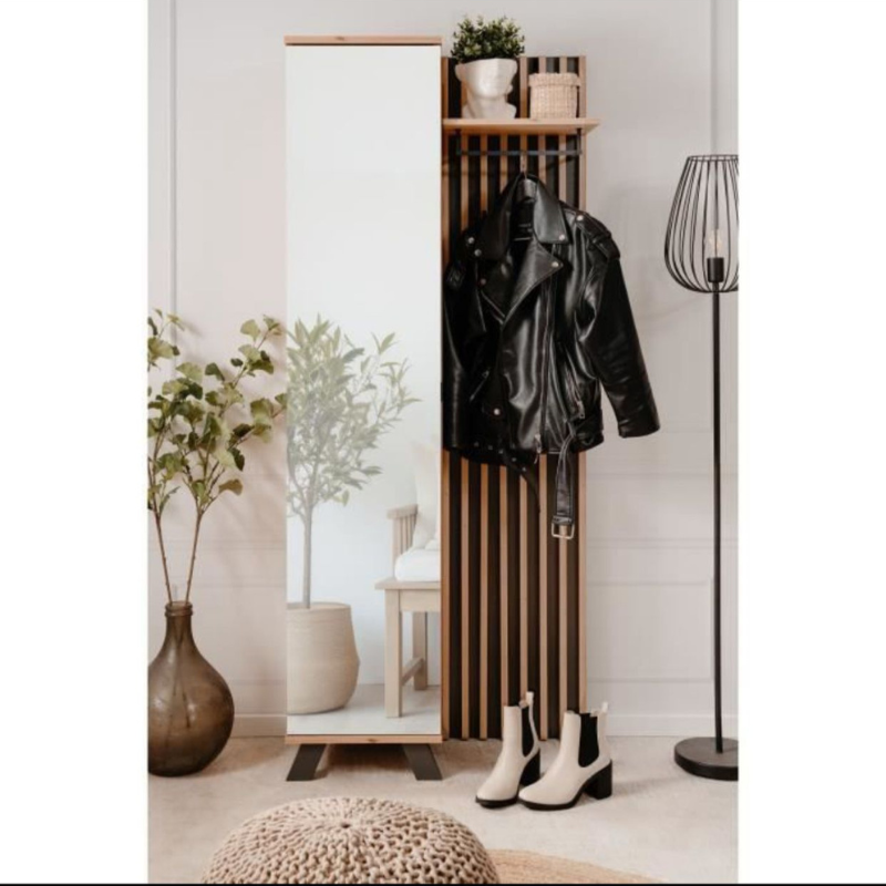 Vestiaire d’Entrée MEDAN – Décor Chêne Naturel – 1 Porte