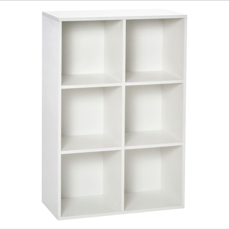 Bibliothèque à 6 Cubes Moderne en Bois