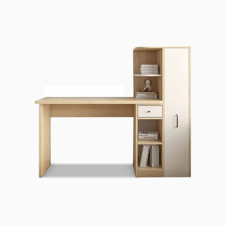 Bureau Randy avec Bibliothèque en bois