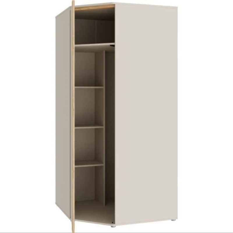 Armoire d’Angle WEXLIN – Décor Sable – 1 Porte Battante