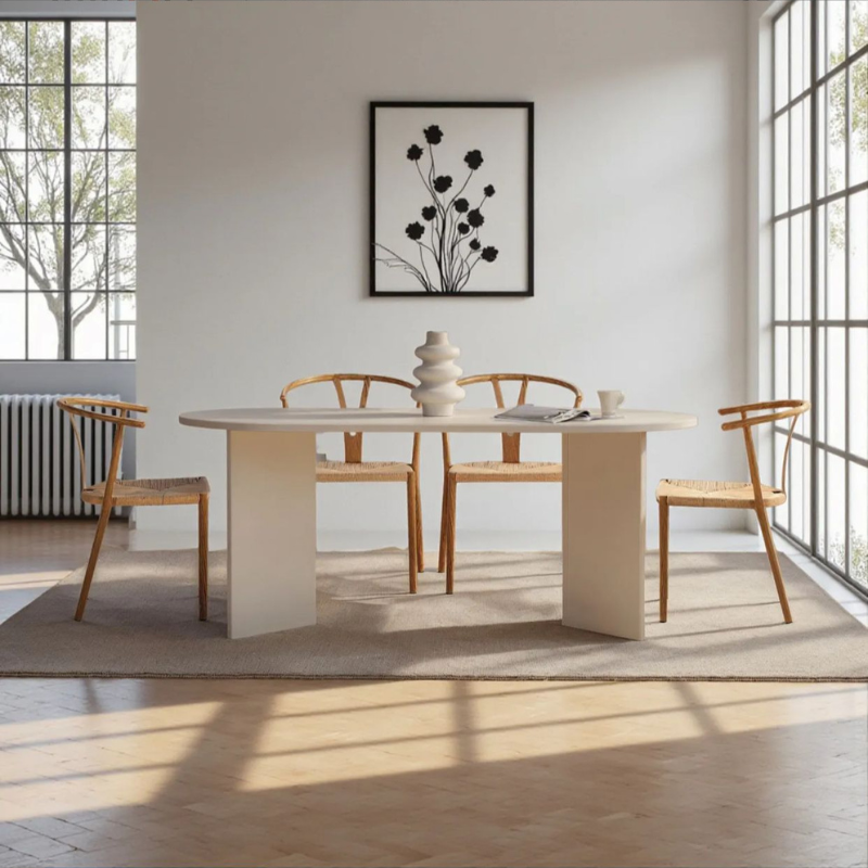 Table à manger moderne - Pieds en V (180 cm)