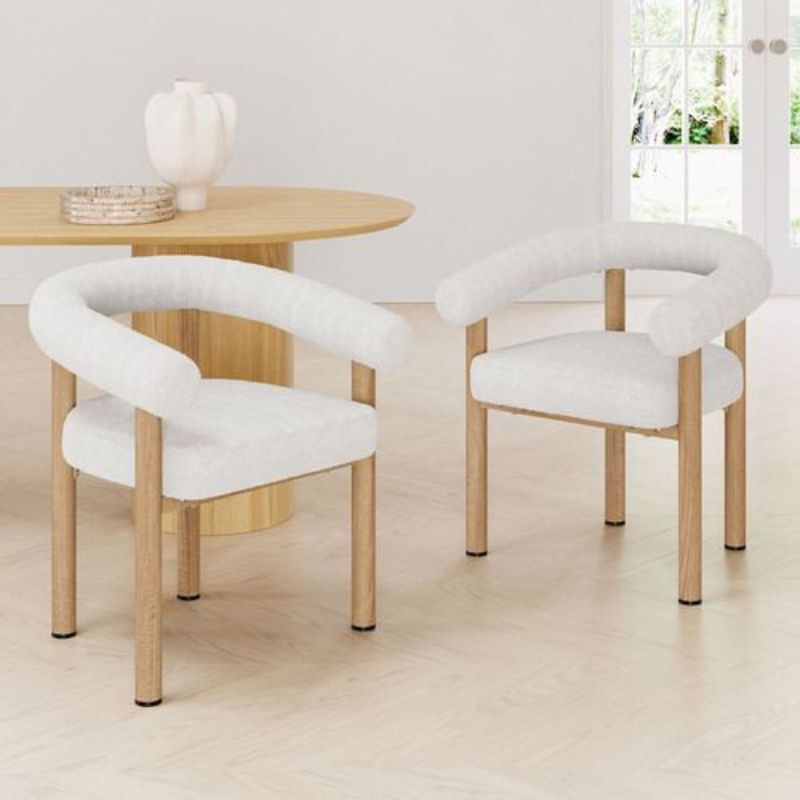 Chaises de salle à manger Roselin Boucle Carver (lot de 2)