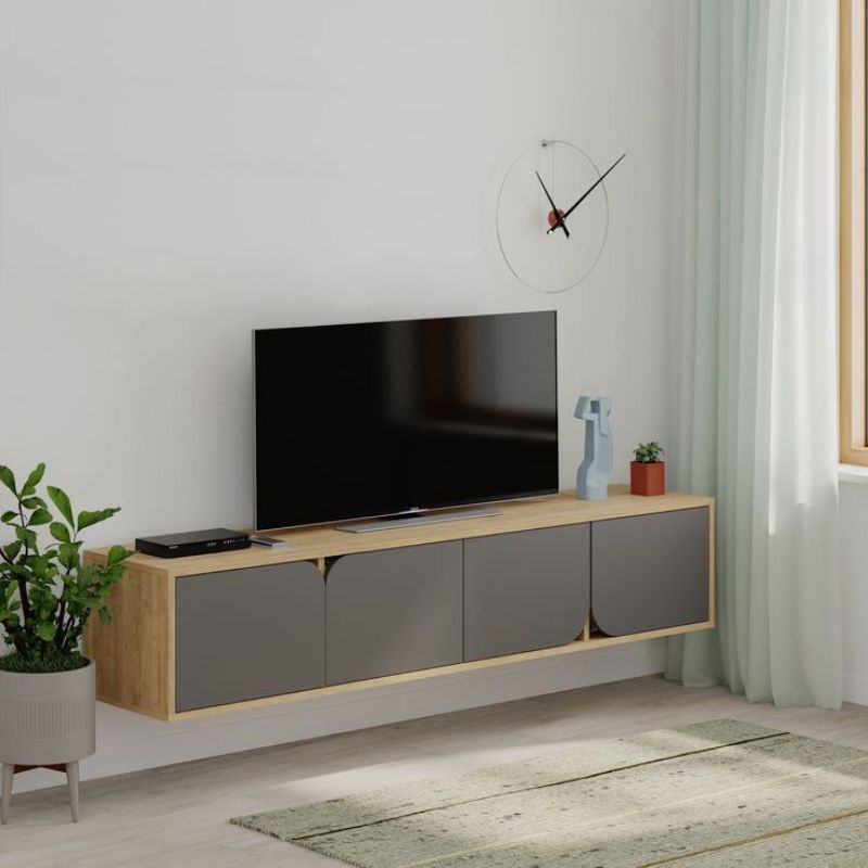 Meuble TV moderne - SPARO - 180cm Design suspendu