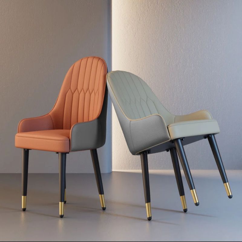 Chaise de Salle à Manger en Cuir Rembourré — Dossier Haut & Siège Souple | Design Premium