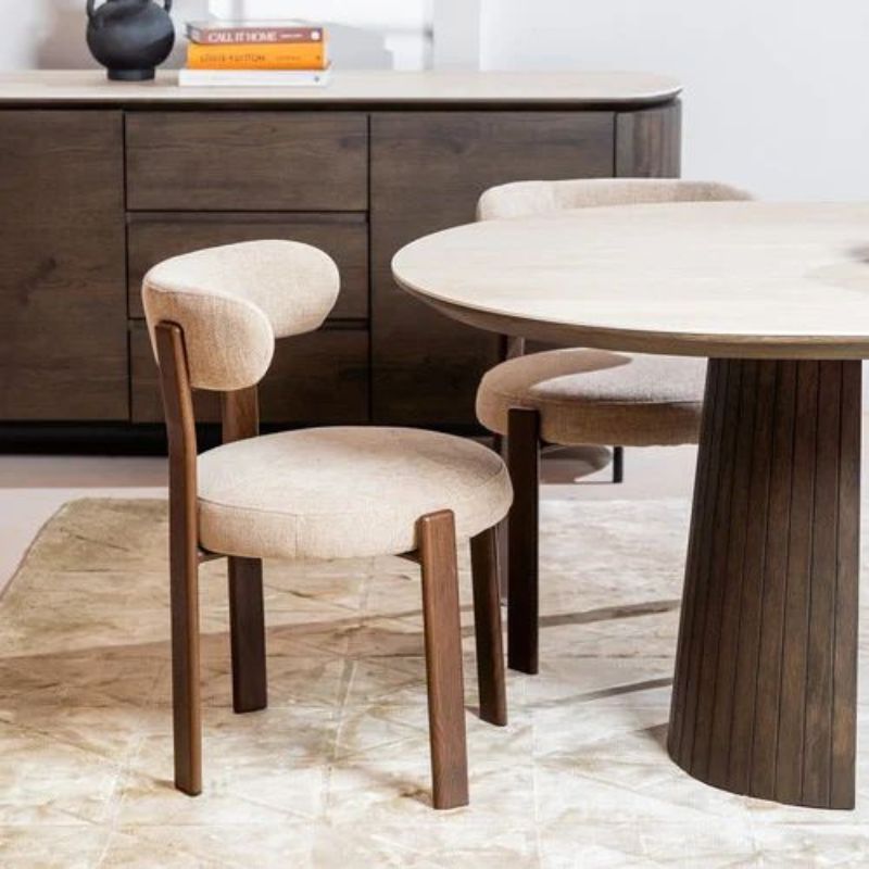 Chaises de salle à manger MIRAMAR en chenille (lot de 2)