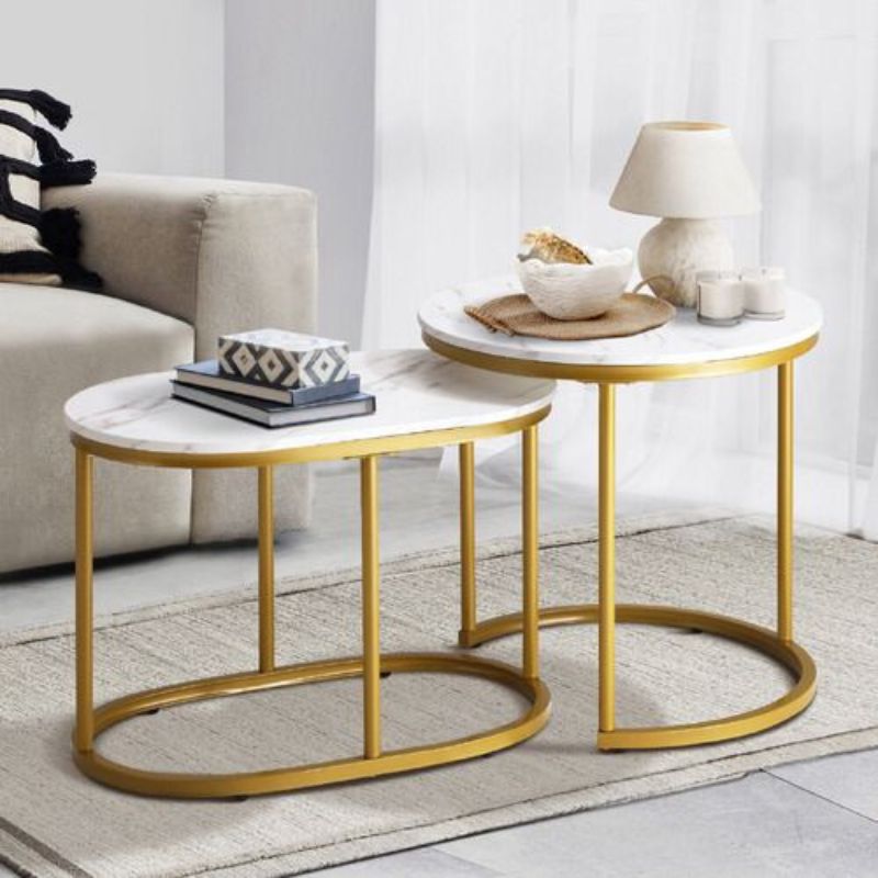 Ensemble de tables de salon Maria empilables (2 pièces)
