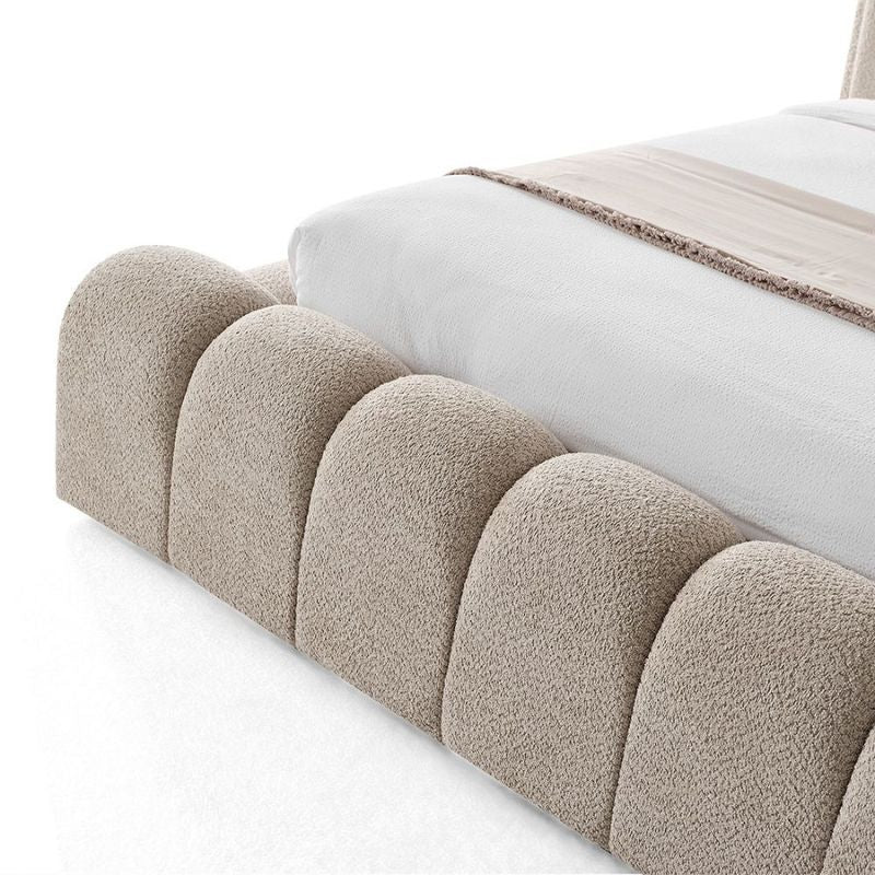 Lit Coffre MATELASSÉ ROUND - Design Organique & Rangement