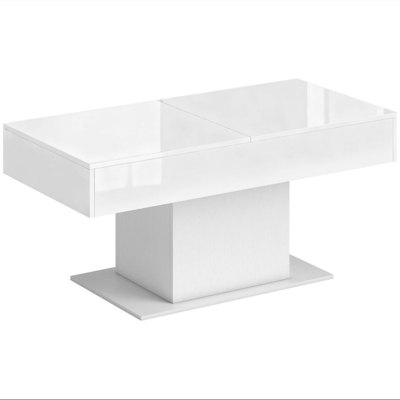 Table basse extensible avec compartiment de rangement moderne