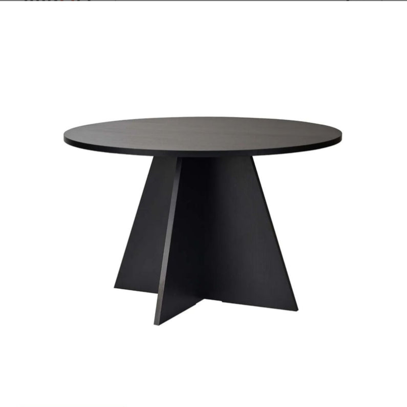 Table à manger ronde - Ø120 cm (Noir / Chêne / Noyer)