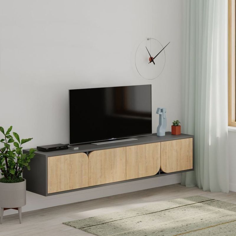 Meuble TV moderne - SPARO - 180cm Design suspendu