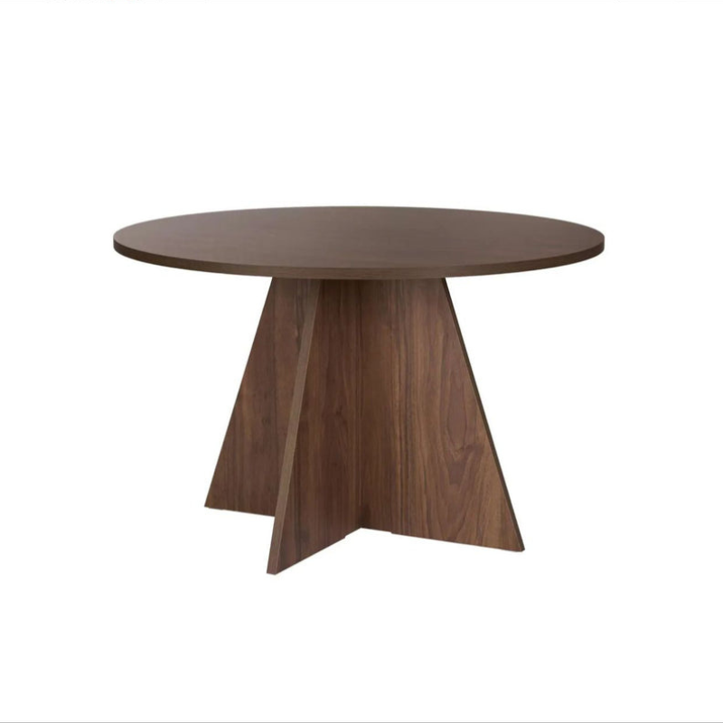 Table à manger ronde - Ø120 cm (Noir / Chêne / Noyer)