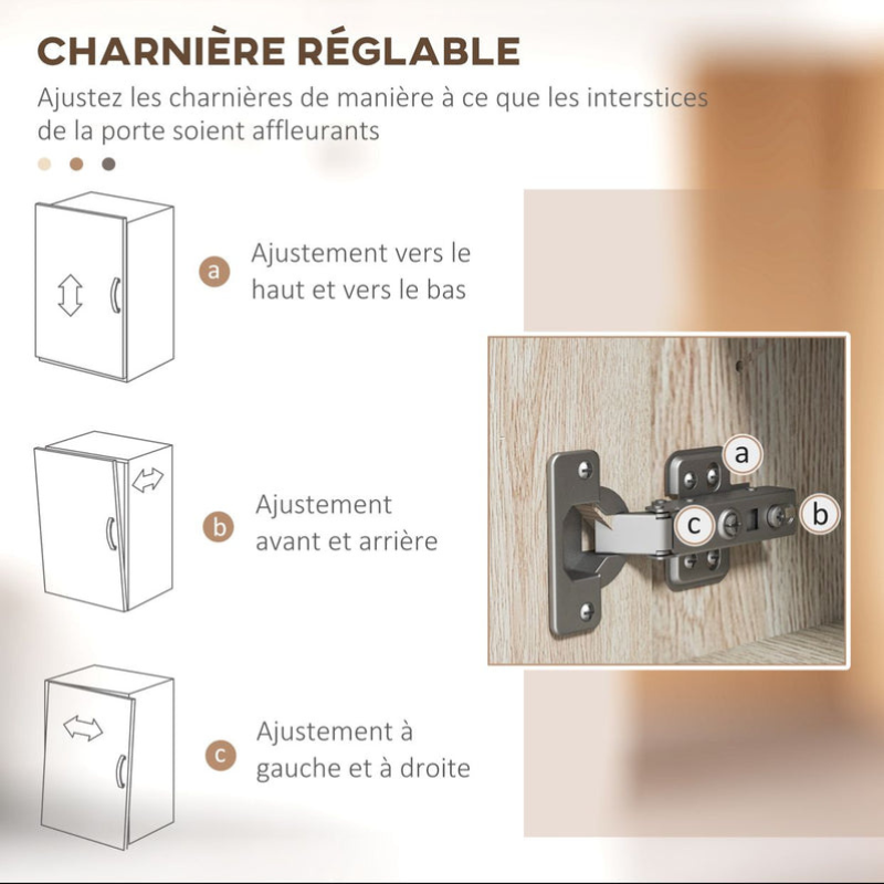 Armoire de cuisine multi-rangements avec tiroir 2 placards étagères réglables - Noir et Chêne