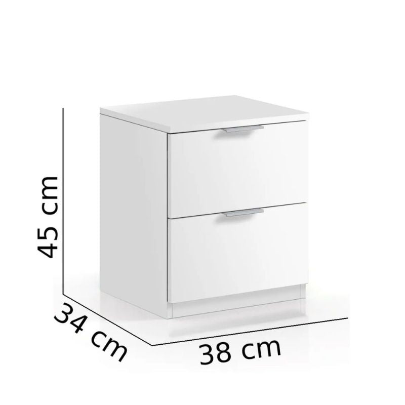 WARD Table de chevet Blanc