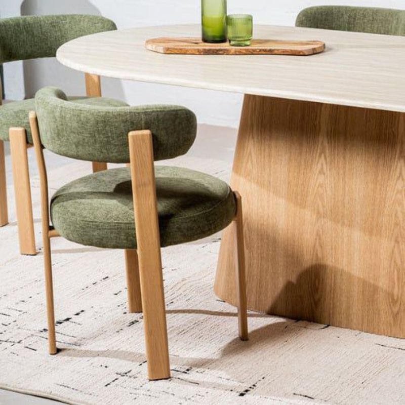Chaises de salle à manger MIRAMAR en chenille (lot de 2)