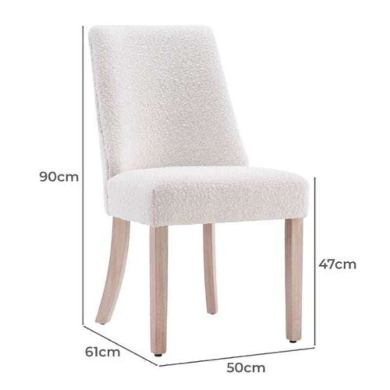 Chaise de salle à manger DOVER - Boucle (Lot de 2)