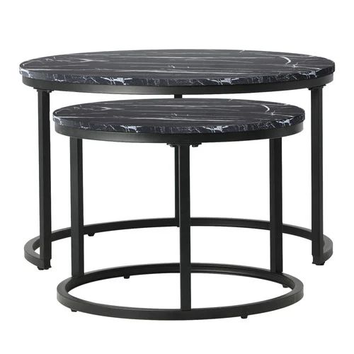 Ensemble de tables de salon Johan empilables (2 pièces)