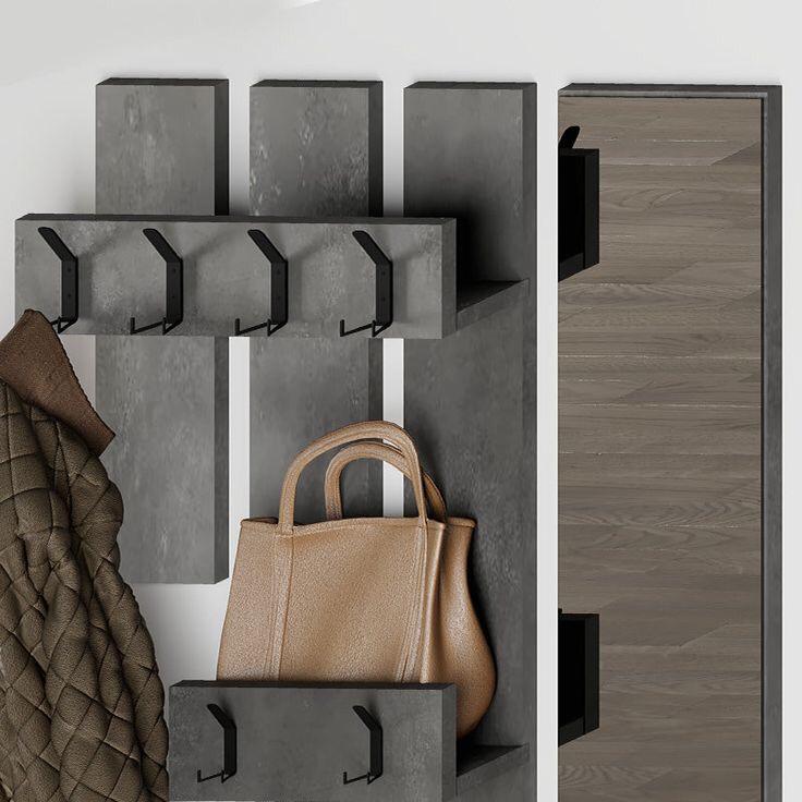 Rague à chaussures avec porte-manteau en bois MDF 100cm