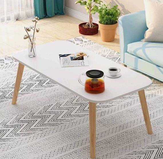 TUIS - Table Basse (100x50x45)cm chêne-Blanc