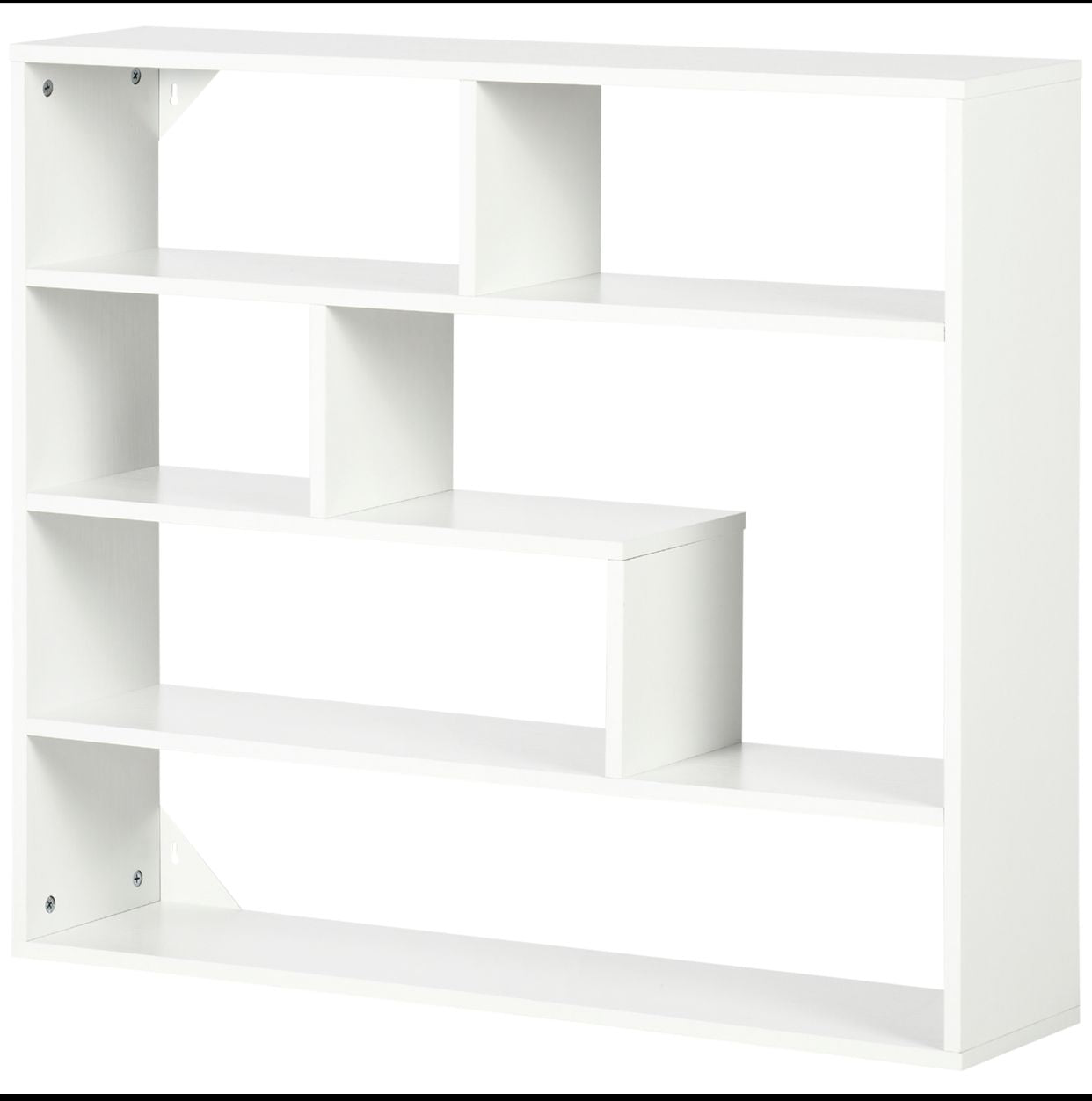 Bibliothèque Murale Moderne en Bois à 4 Niveaux