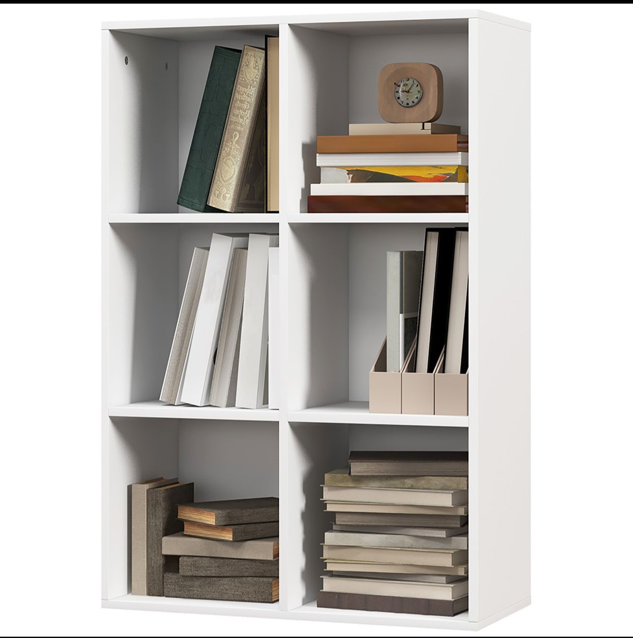 Bibliothèque à 6 Cubes Moderne en Bois