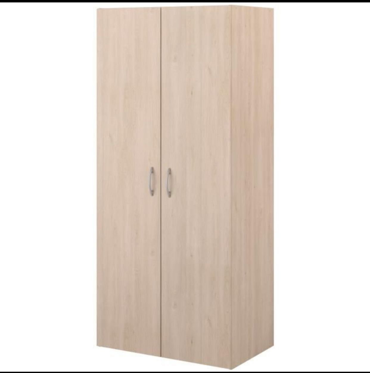 Armoire - EASY LIFE - Décor Chene clair - 2 portes battantes