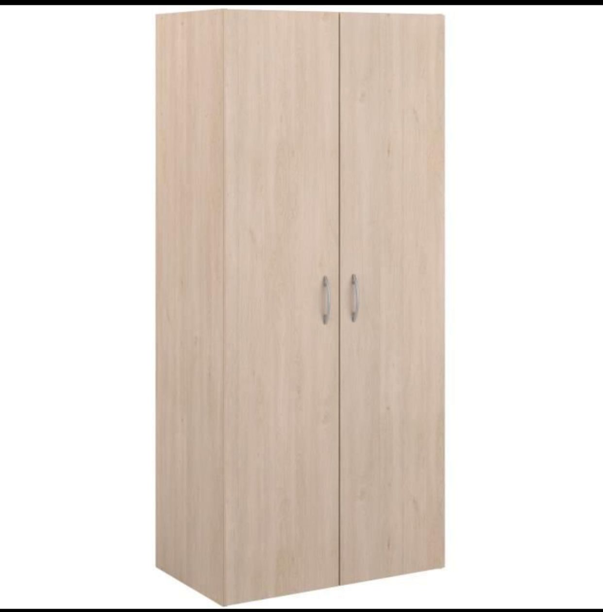 Armoire - EASY LIFE - Décor Chene clair - 2 portes battantes