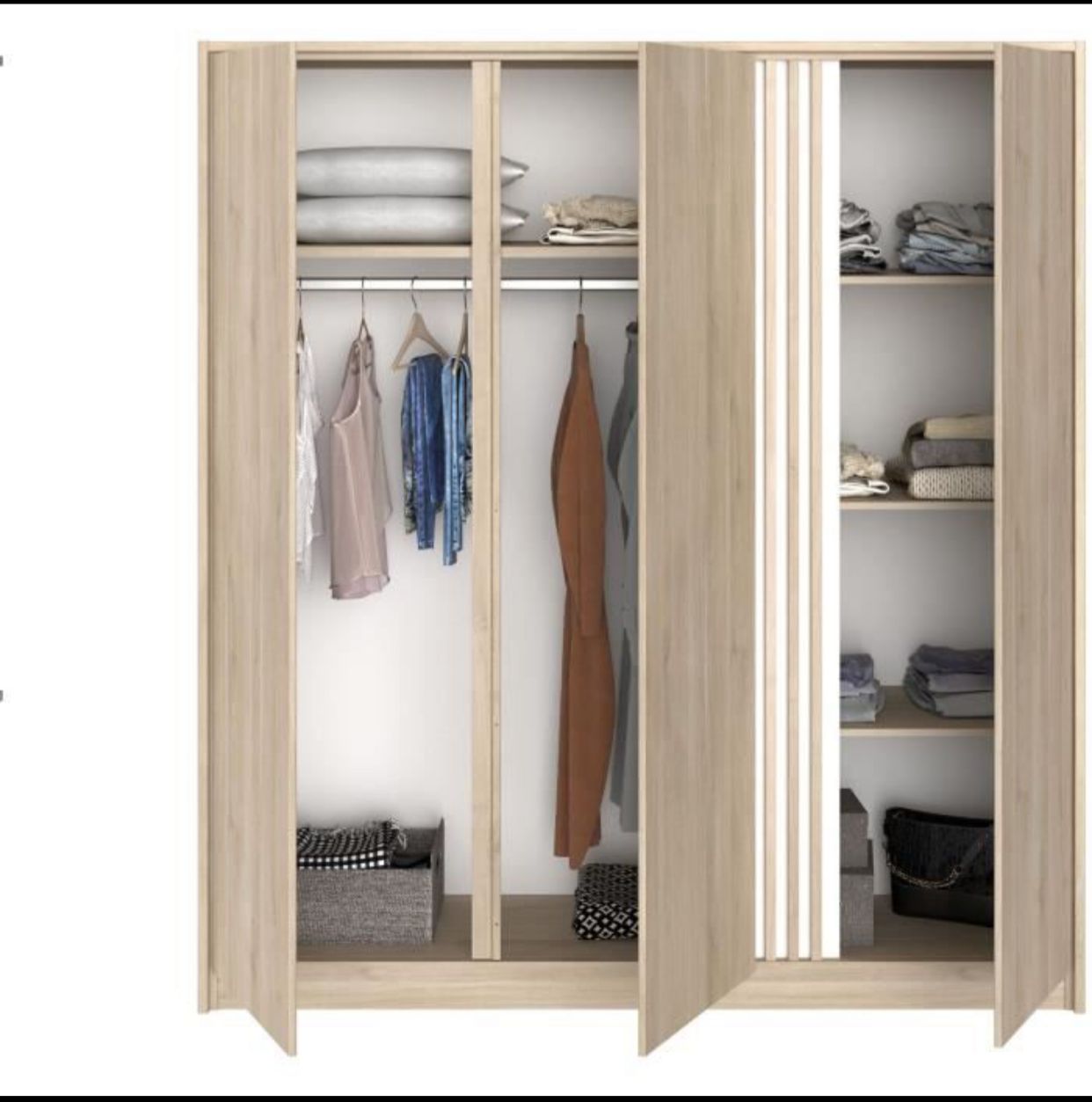 Armoire de chambre - Chene - 3 portes