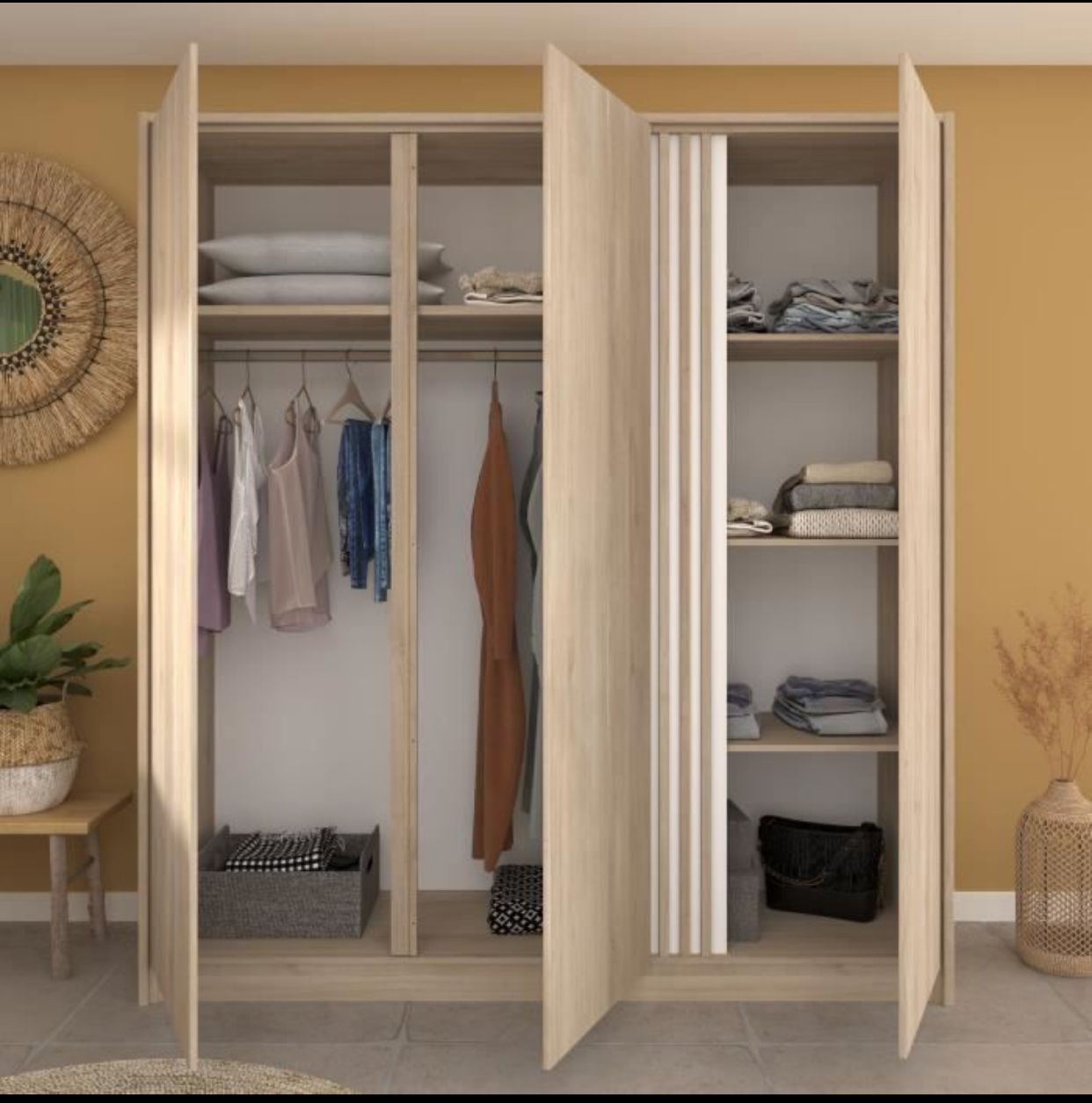 Armoire de chambre - Chene - 3 portes