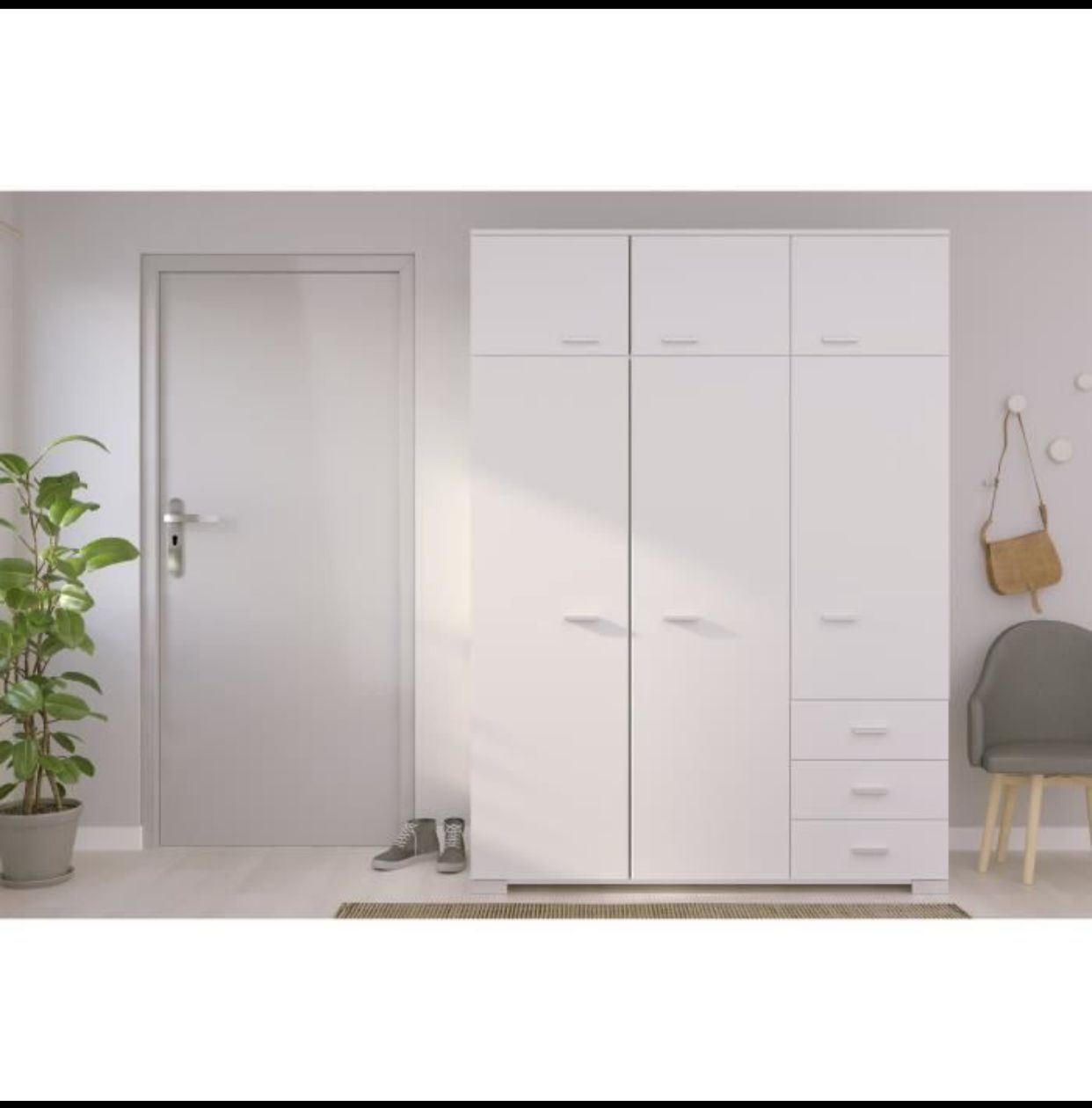 Armoire de chambre contemporaine blanche - COSMOS
