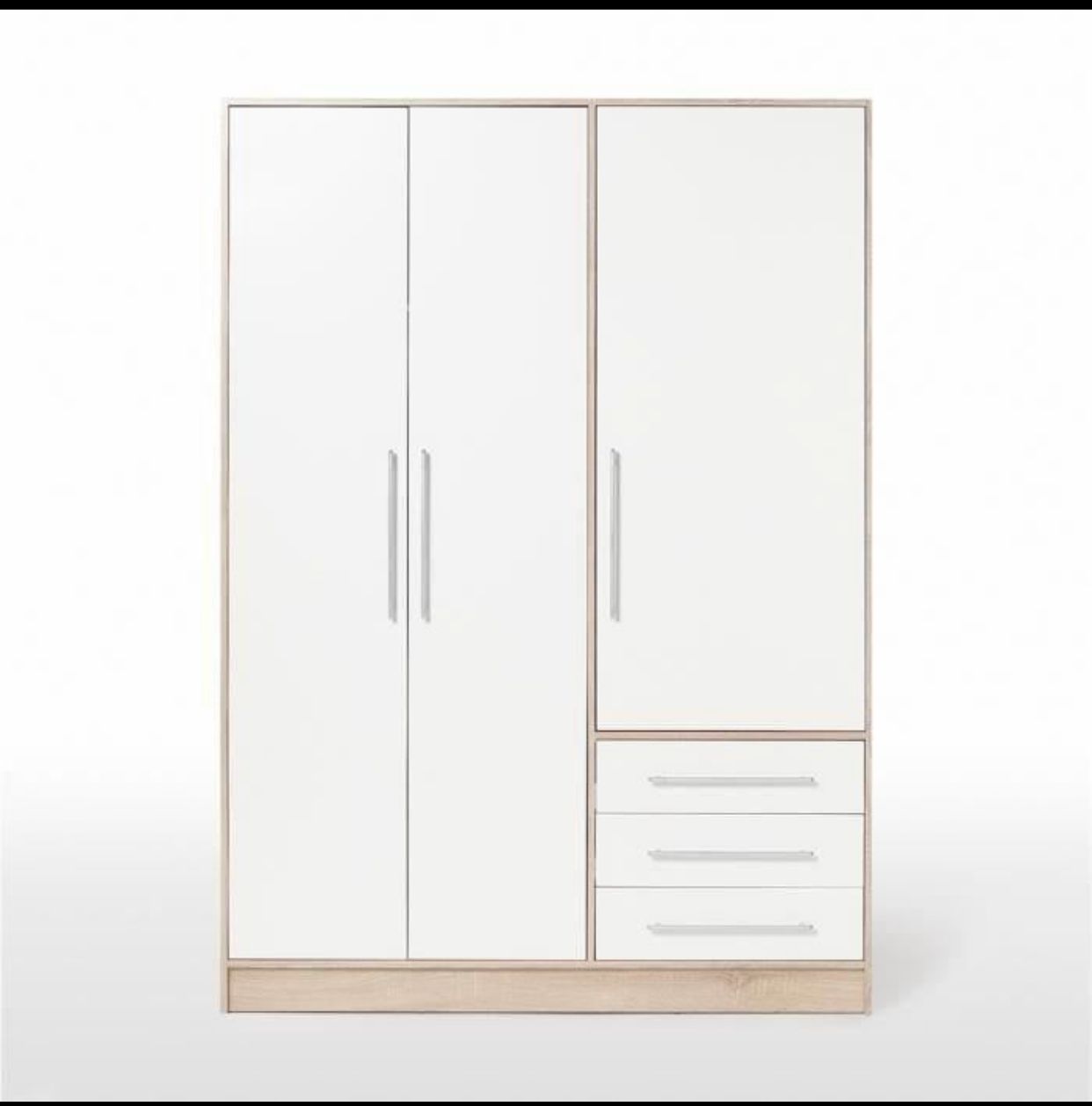 Armoire - Bois aggloméré chene et blanc - Contemporain - Chambre
