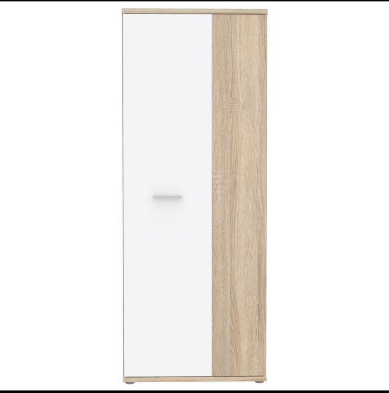 Armoire a chaussures MISCA - Décor chene sonoma et blanc mat