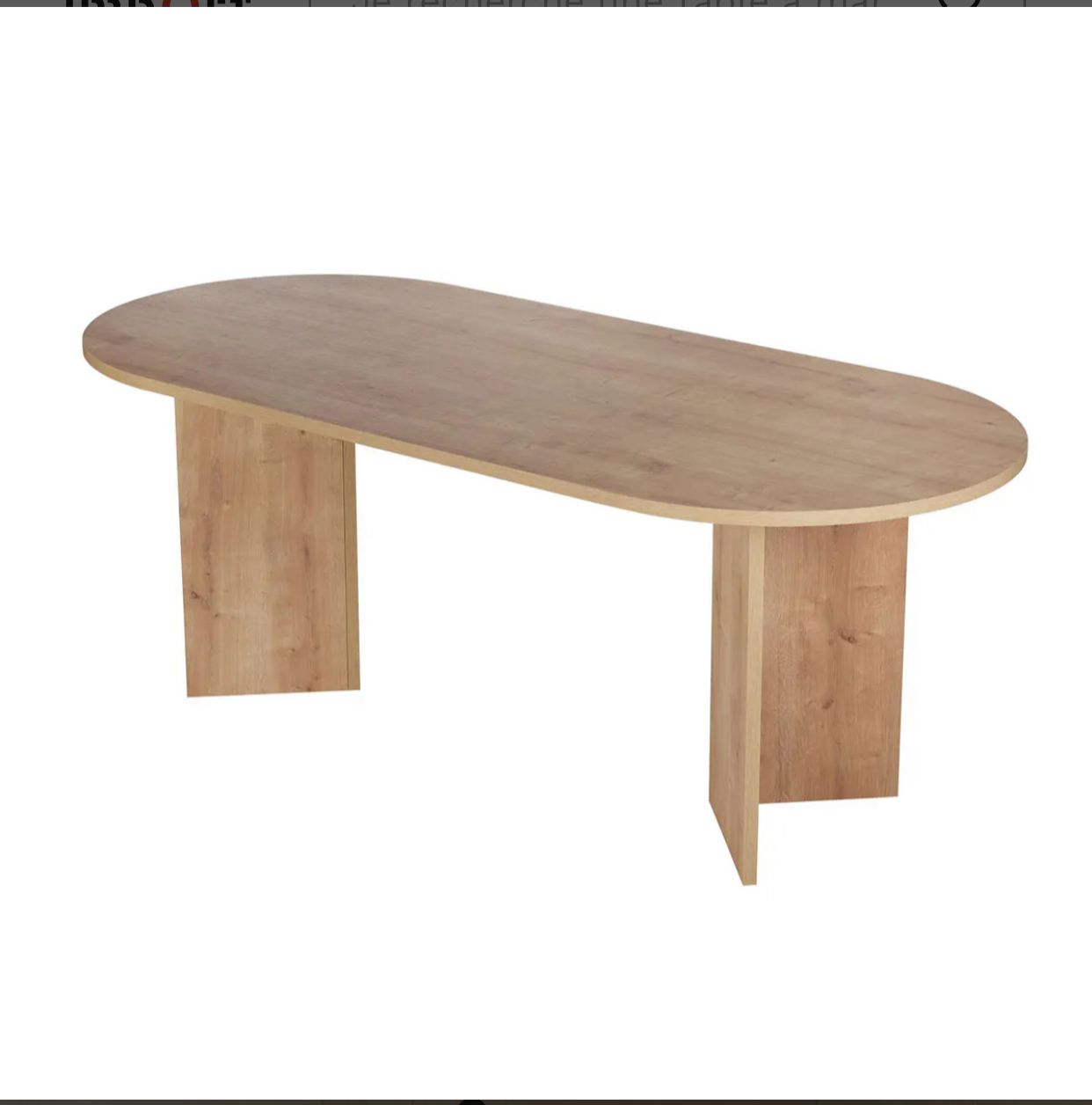 Table à manger moderne - Pieds en V (180 cm)