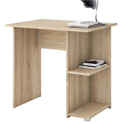 Bureau - RAFINA Moderne - 100cm blanc - chêne - bois Mdf